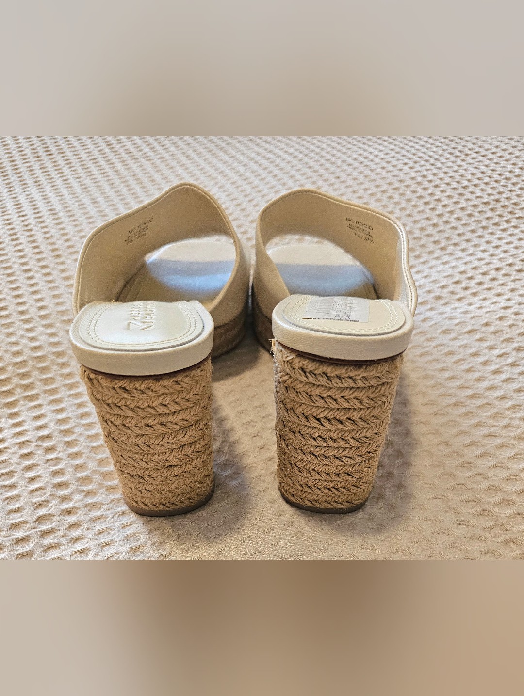 Mercedes Castillo Rocio Ivory Leather Platform Mule Sandals Nwt Size 7.5 — image 8 of 8